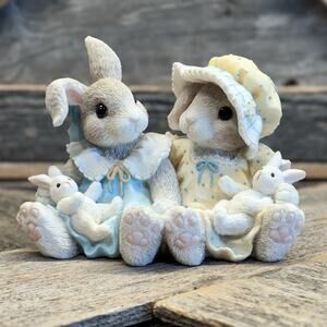 1995 Enesco My Blushing Bunnies Figurine "I'm Blessed To Have A Friend Like You"